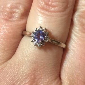 Tanzanite and Diamond ring